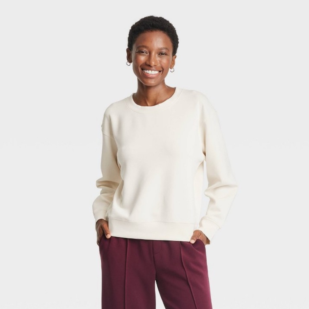 A New Day Sanwdwash Pullover Sweatshirt, XS